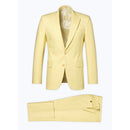 Traje de sastre en lona de algodón - Amarillo Pálido