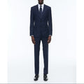 Striped Certified Wool Suit - Blue