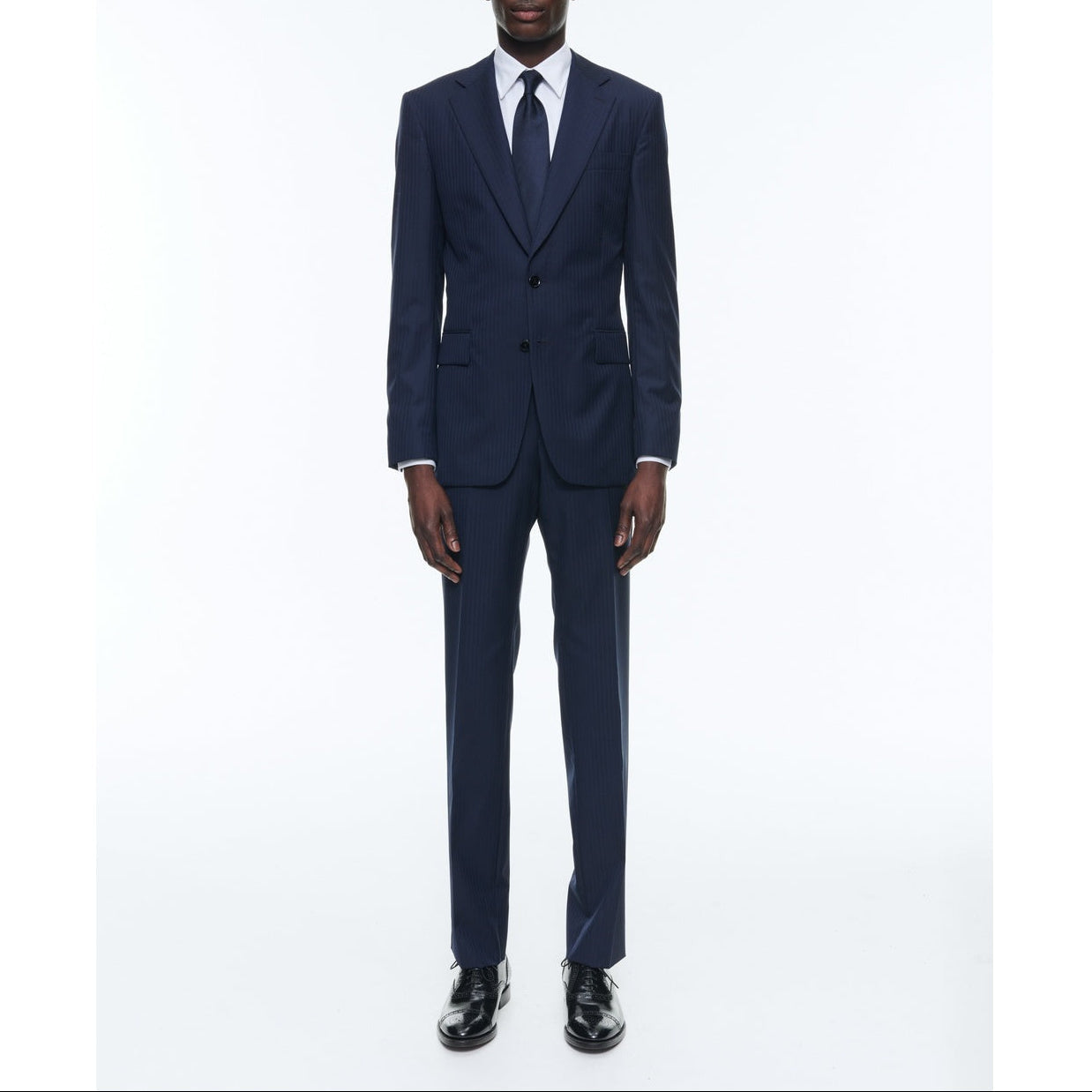 Striped Certified Wool Suit - Blue