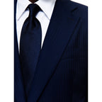 Striped Certified Wool Suit - Blue