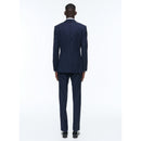 Costume En Laine Certifiée À Rayures - Bleu