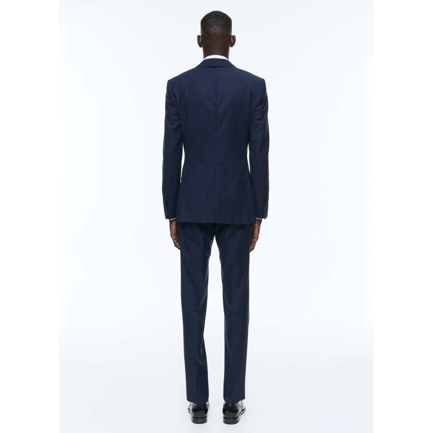 Striped Certified Wool Suit - Blue