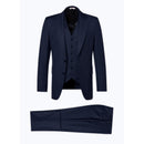 Costume En Laine Certifiée À Rayures - Bleu