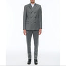 Costume Croisé Ajusté En Laine Vierge - Gris