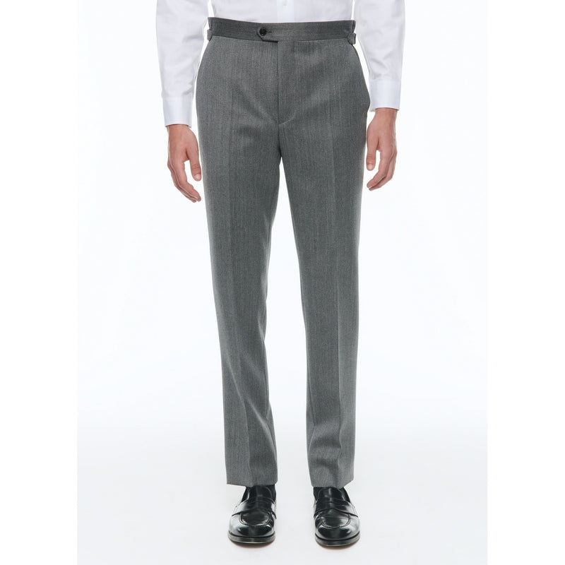 Costume Croisé Ajusté En Laine Vierge - Gris