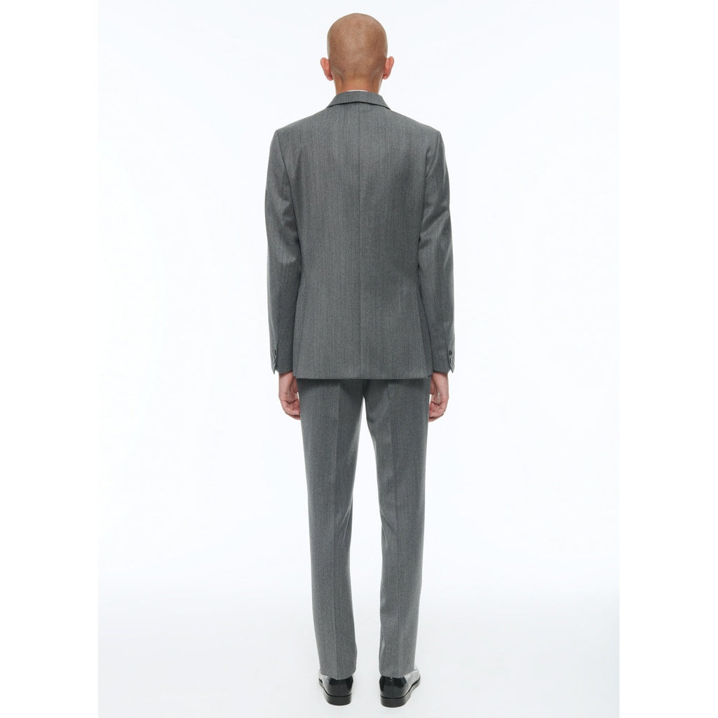 Virgin Wool Tailored Double-breasted Suit - Gray