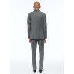 Virgin Wool Tailored Double-breasted Suit - Gray