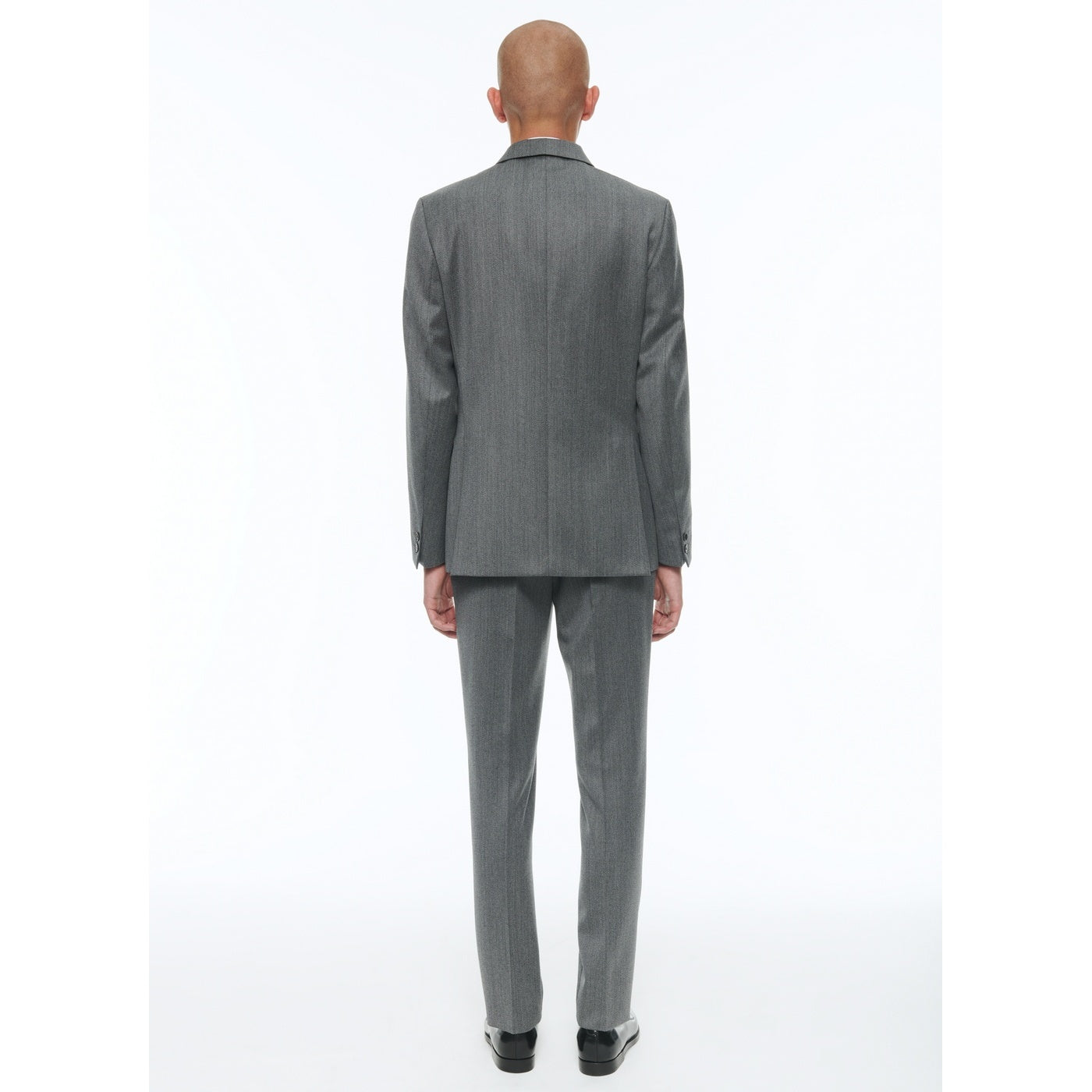 Virgin Wool Tailored Double-breasted Suit - Gray
