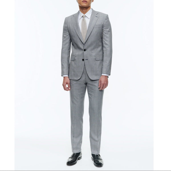 Fursac - Costume En Laine Et Coton À Motif - Gris Bleu - Motif Prince De Galles