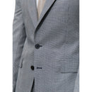 Costume En Laine Et Coton À Motif - Gris Bleu - Motif Prince De Galles