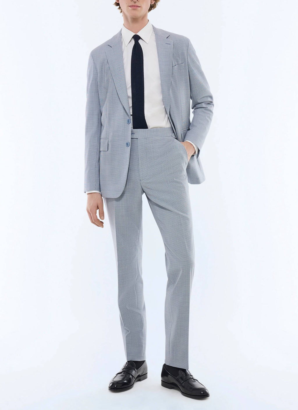 Costume Pied-De-Poule - Bleu Layette