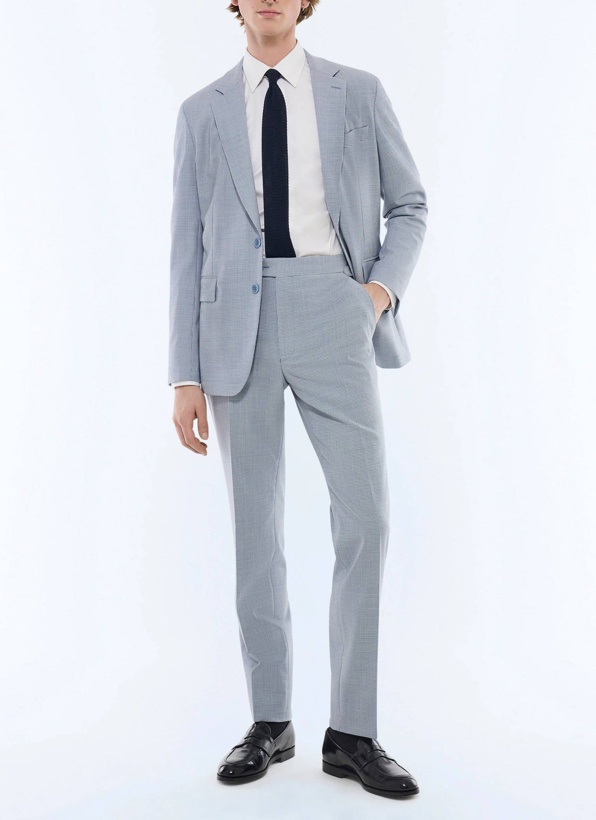 Costume Pied-De-Poule - Bleu Layette