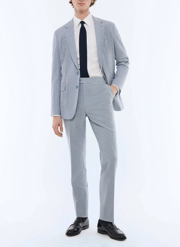 Houndstooth Suit - Baby Blue
