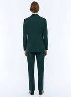 Costume En Toile Fresco - Vert Anglais
