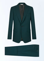 Costume En Toile Fresco - Vert Anglais