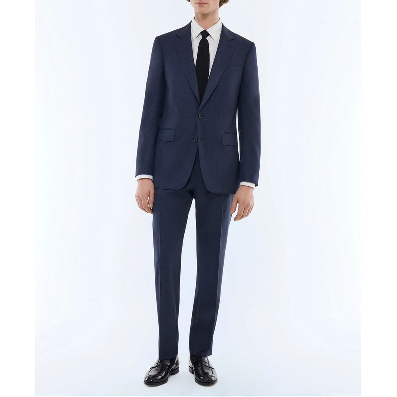 Traje slim fit de lana virgen sintética - Azul