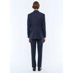 Abito Slim In Lana Vergine Falso Unito - Blu