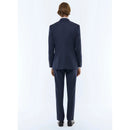 Traje slim fit de lana virgen sintética - Azul