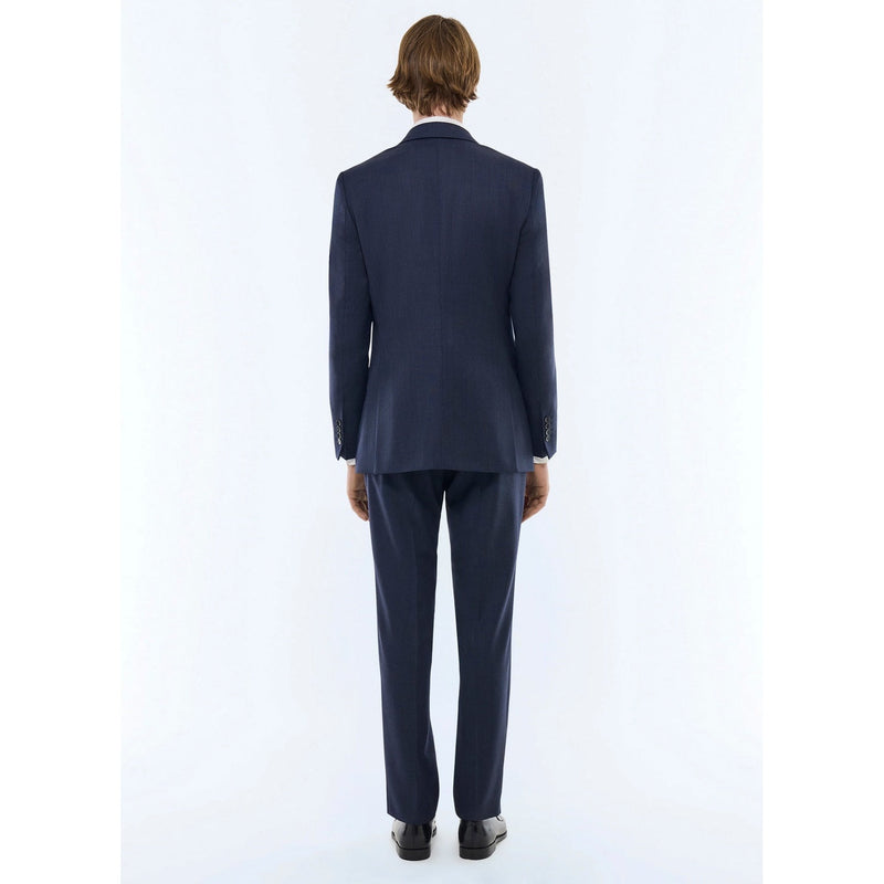 Traje slim fit de lana virgen sintética - Azul