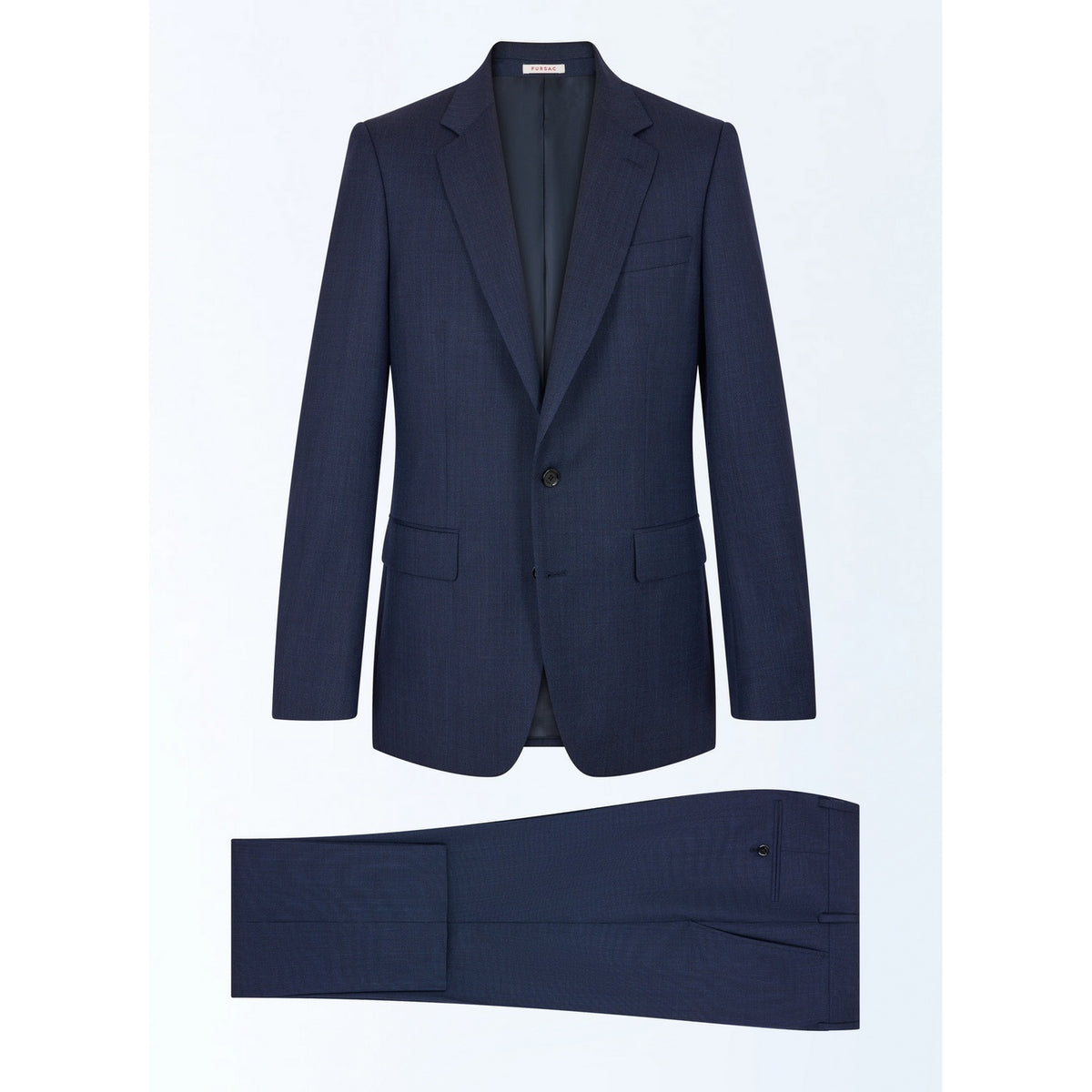 Abito Slim In Lana Vergine Falso Unito - Blu