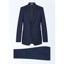 Traje slim fit de lana virgen sintética - Azul