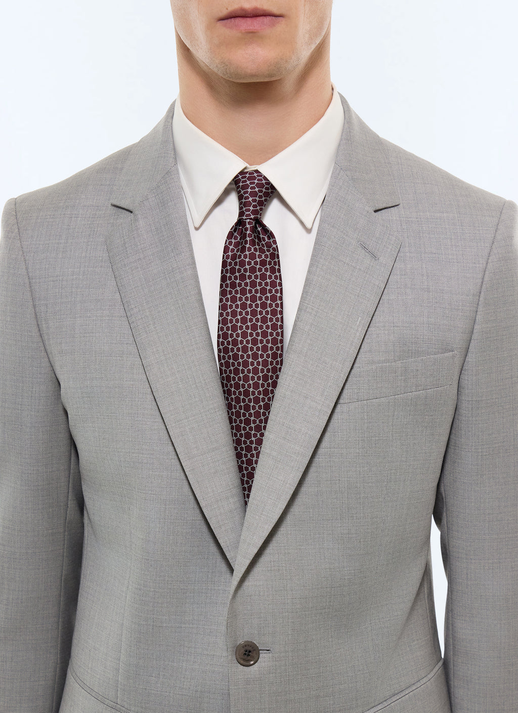 Costume Fil-À-Fil - Gris Clair