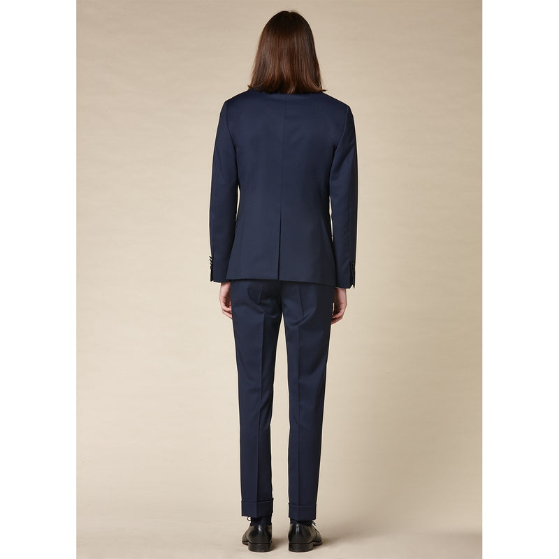 Fursac - 3 Piece Serge De Laine Navy Blue Suit - Navy Blue - Serge Unie