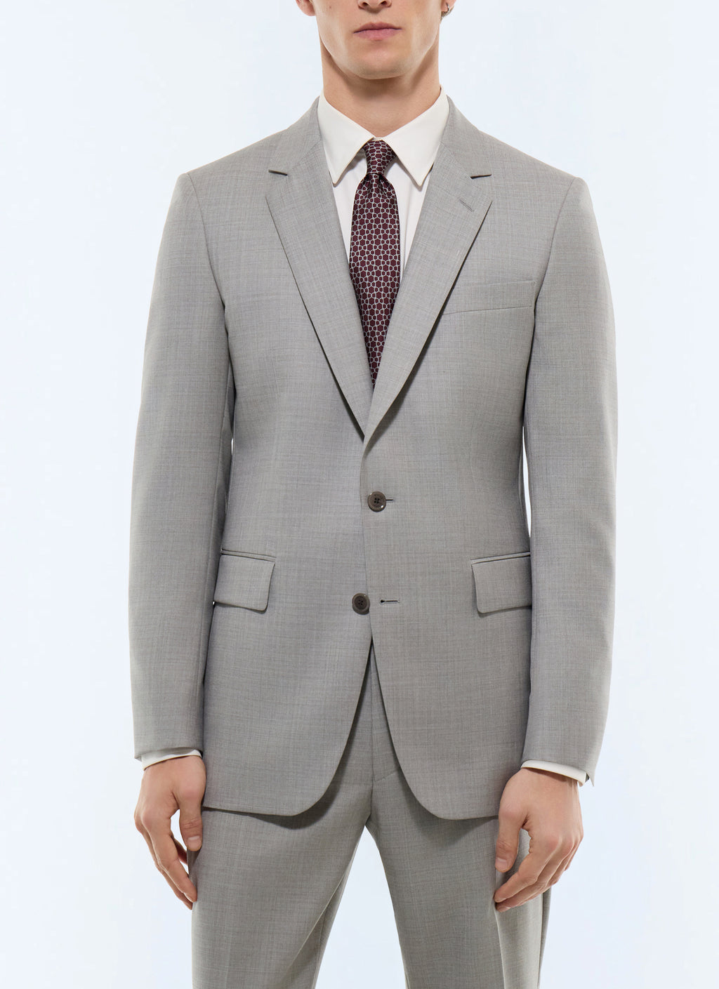 Costume Fil-À-Fil - Gris Clair