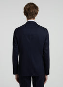 Fursac - 2 Piece Suit Crepe Uni Marine Souple - Navy