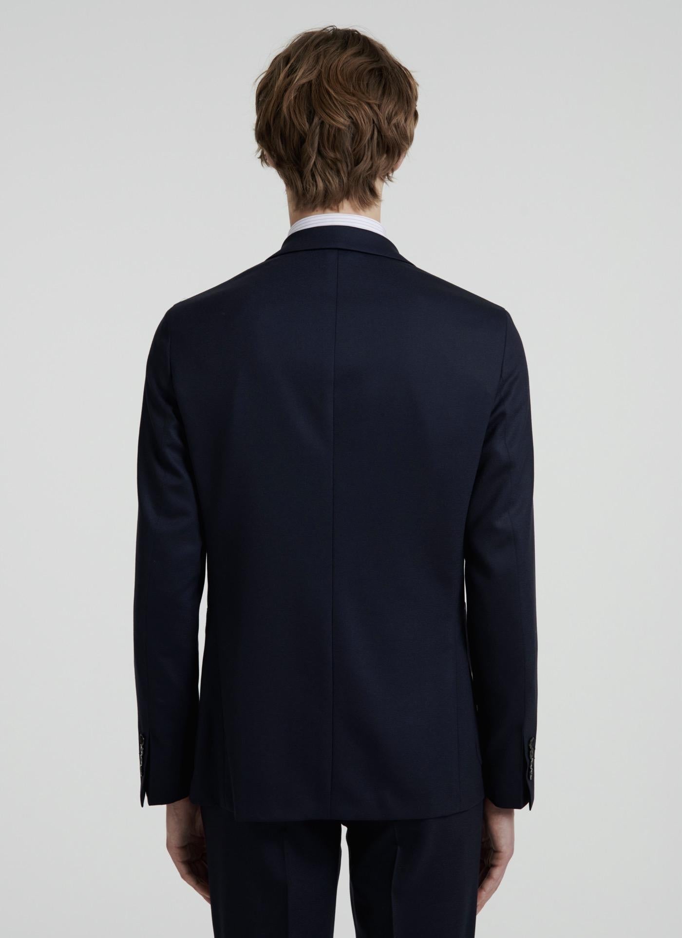 Fursac - 2-Piece Suit in Soft Plain Navy Crêpe - Navy