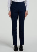 Fursac - Costume En Toile De Laine À Motif Prince De Galles - Bleu Marine - Motif Prince De Galles