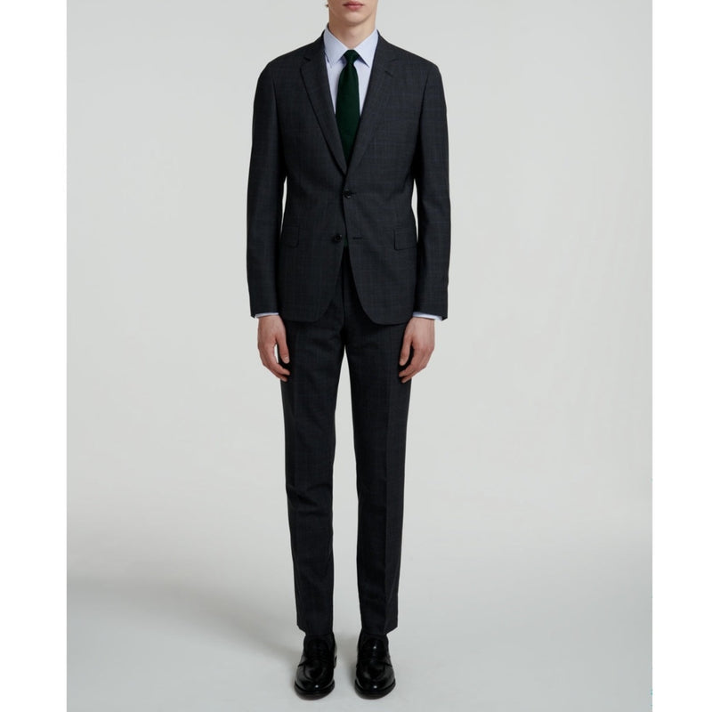 Fursac - Prince Of Wales Pattern Wool Suit - Grey - Prince Of Wales Pattern Blue