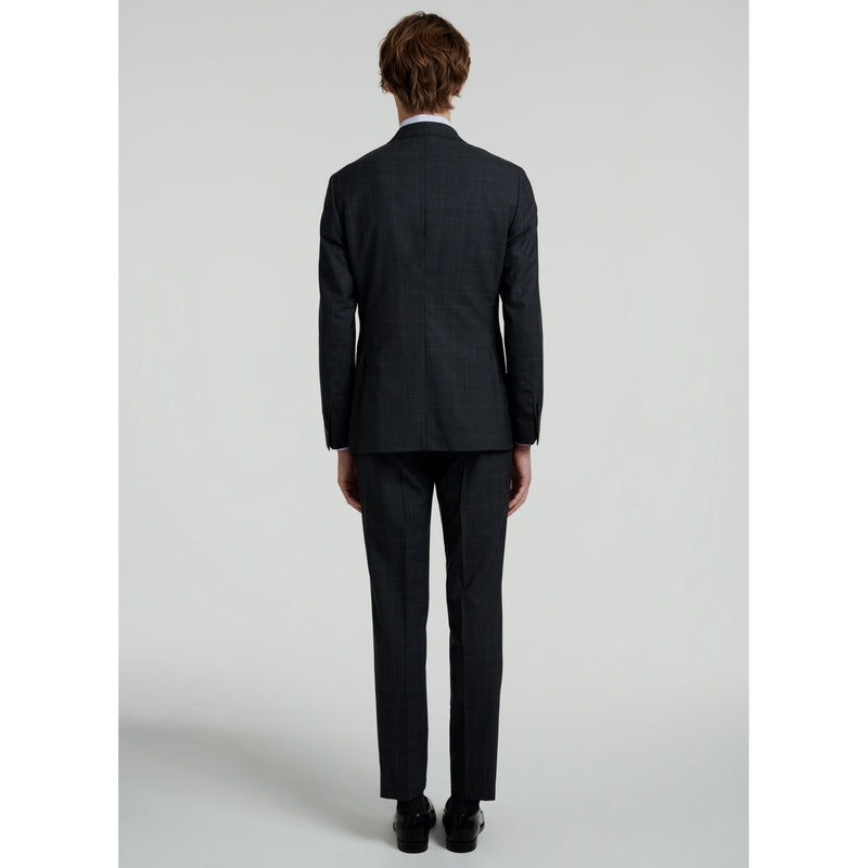 Fursac - Prince Of Wales Pattern Wool Suit - Grey - Prince Of Wales Pattern Blue