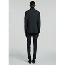 Fursac - Grey Striped Wool Suit - Anthracite Grey - White Woven Stripes