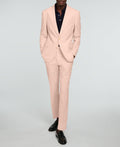 Fursac - Costume 2 Pièces En Crêpe De Coton Mélangé - Rose - Homme