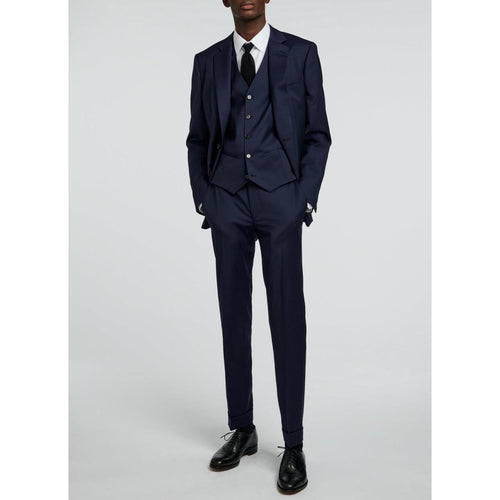Traje de 3 piezas Serge de lana azul - Azul