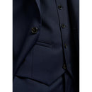 Costume 3 Pièces Bleu En Serge De Laine - Bleu