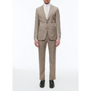 Costume 2 Pièces En Serge De Laine - Beige - Homme