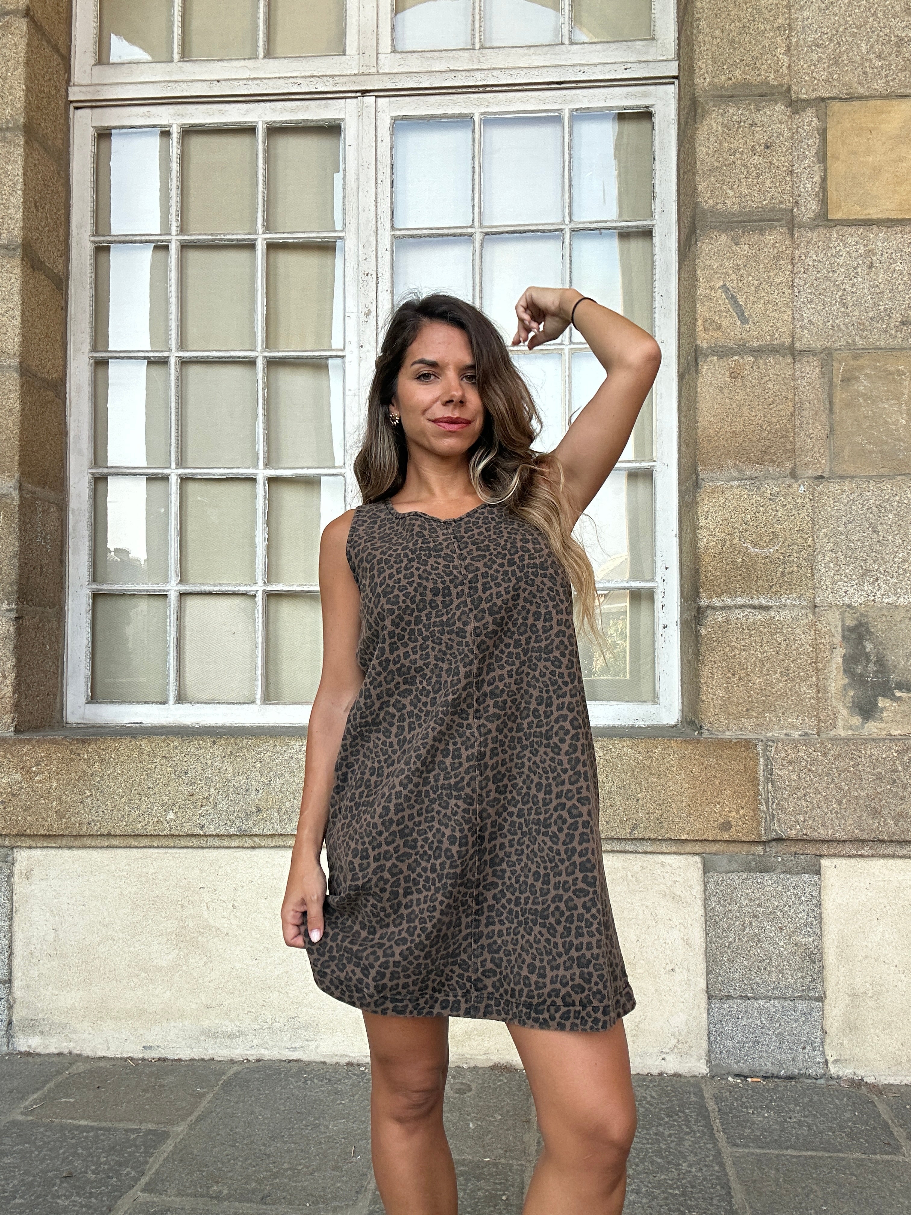 Vestido Léa de leopardo