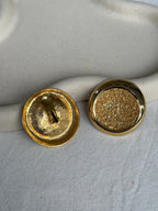 Pendientes Vintage - Redondos Dorados Texturizados XXL