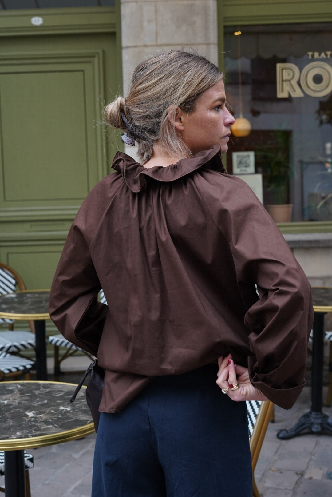 Madeleine Chocolate Blouse