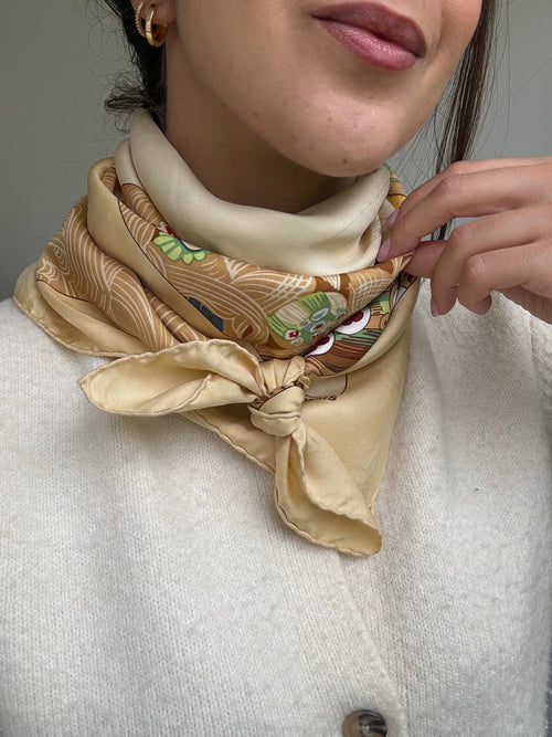 Foulard Hermès – Modèle Sulfures Et Presse-Papiers Ii