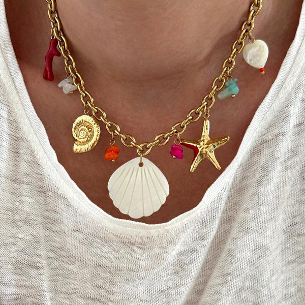 Collar de acero "Mykonos"-Collares-Instants Plaisirs • Joyas-Instants Plaisirs | Joyas