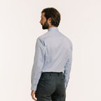 Chemise En Oxford Double Retors Bleue