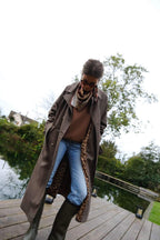 Paul Trench Coat Khaki/Leopard