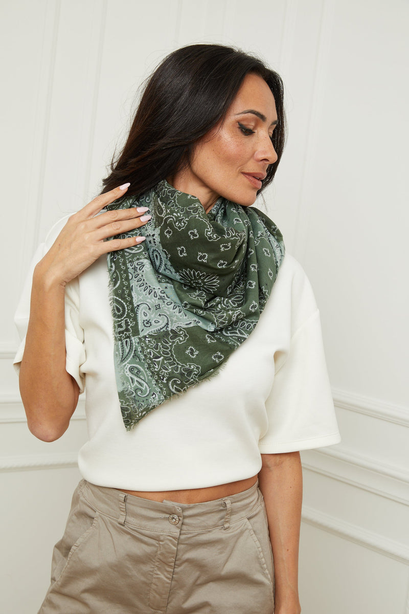 Étole Patchwork Vert