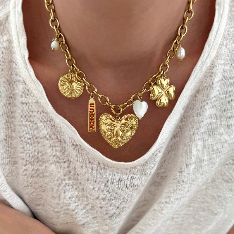“Roma” steel necklace-Necklaces-Instants Plaisirs • Jewelry-Instants Plaisirs | Jewelry