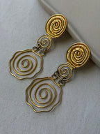 Pendientes Vintage - Espirales Doradas