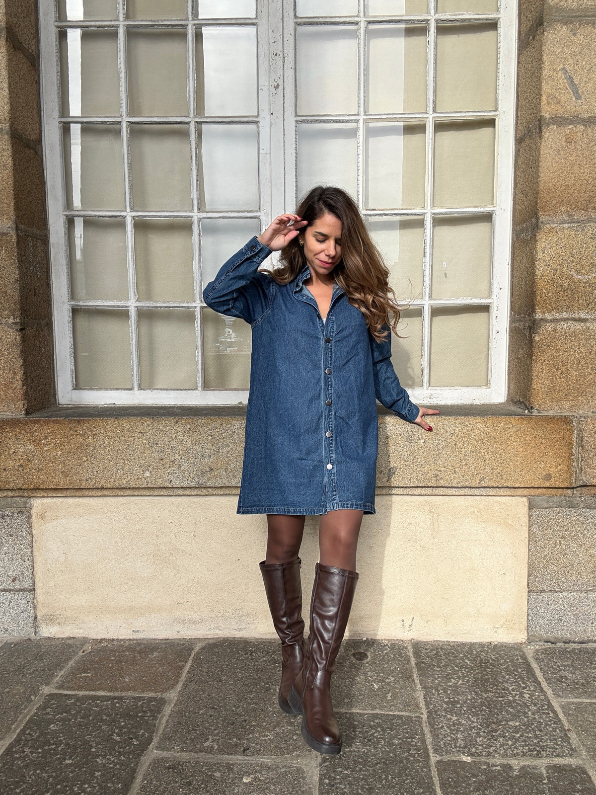 Vestido Vaquero Marion de manga larga