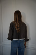 Valencia Taupe - Crop Shirt